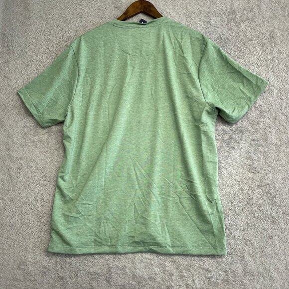 NEW Lands' End Men's L Green Classic Fit Short Sleeve Tee Shirt - Picture 3 of 7